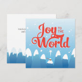 Religieuze kerstvreugde aan de wereld Holiday Kaar Feestdagenkaart (Voorkant / Achterkant)