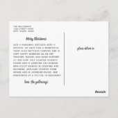 Religieuze kerstwitte overlay Volledige foto Briefkaart (Achterkant)