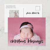 Religieuze Kerstzegeningen Foto Dubbelzijdig Feestdagenkaart (Voorkant / Achterkant)