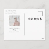 Religieuze Kerstzegeningen Foto Dubbelzijdig Feestdagenkaart (Achterkant)