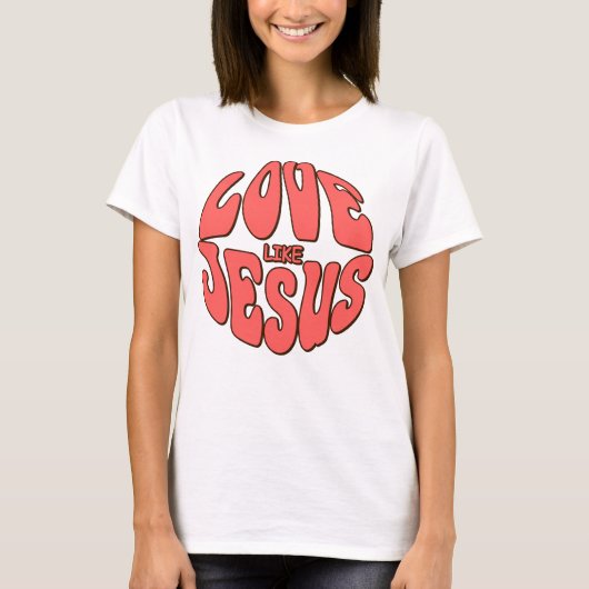 Religieuze kleding, liefde als Jezus T-shirt (Voorkant)