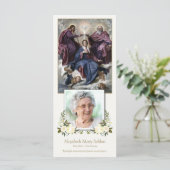 Religieuze Kroning Maria Begrafenis Dank u kaart (Staand voorkant)
