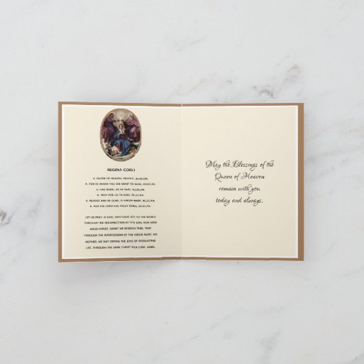 Religieuze kroning van de Heilige Drie-eenheid Kaart (Binnen)