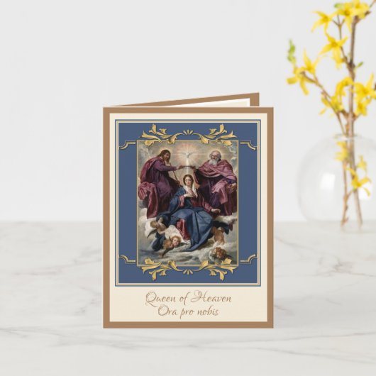 Religieuze kroning van de Heilige Drie-eenheid Kaart (Gele Bloem)