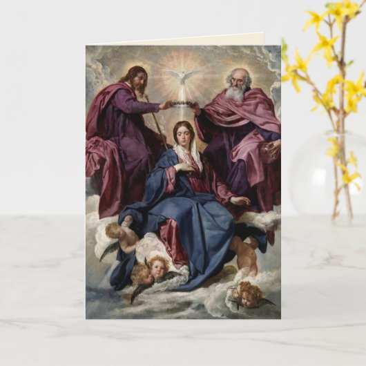 Religieuze kroning van de Heilige Drie-eenheid Kaart (Gele Bloem)