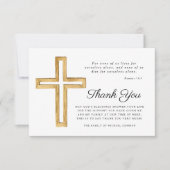 Religieuze Kruis begrafenis Bedankkaart (Voorkant)