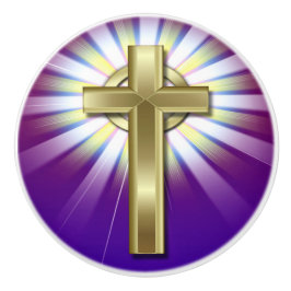 Religieuze Kruis Keramische Knop