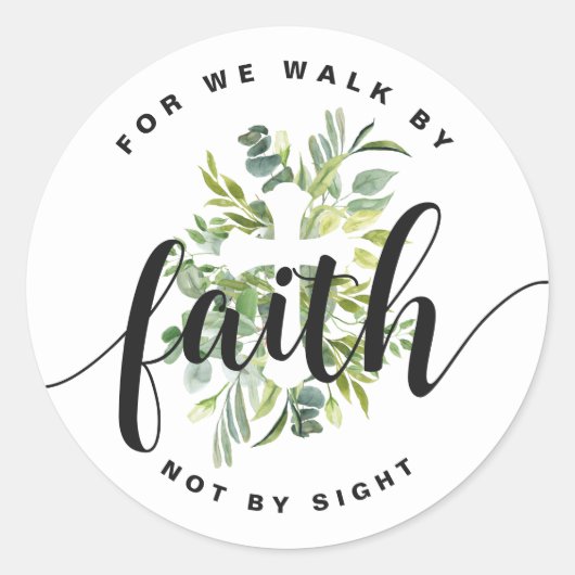 Religieuze kruisgeloofsbelijdenis Verse Ronde Sticker (Voorkant)