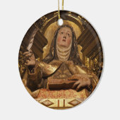 Religieuze kunst die Santa Teresa voorstelt Keramisch Ornament (Links)