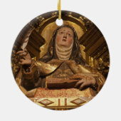 Religieuze kunst die Santa Teresa voorstelt Keramisch Ornament (Achterkant)