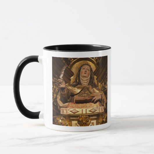 Religieuze kunst die Santa Teresa voorstelt Mok (Links)