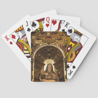 Religieuze kunst die Santa Teresa voorstelt Pokerkaarten