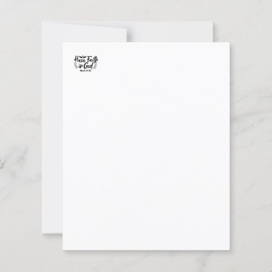 Religieuze kunst: Heb vertrouwen in God Schriftont (Voorkant)