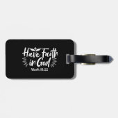 Religieuze kunst: Heb vertrouwen in God Schriftont Bagagelabel (Achterkant horizontaal)