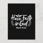 Religieuze kunst: Heb vertrouwen in God Schriftont Briefkaart (Voorkant)