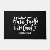 Religieuze kunst: Heb vertrouwen in God Schriftont Deurmat (Voorkant)