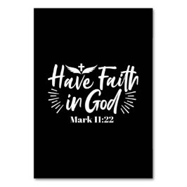 Religieuze kunst: Heb vertrouwen in God Schriftont Kaart