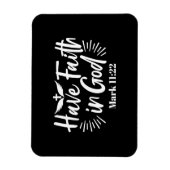 Religieuze kunst: Heb vertrouwen in God Schriftont Magneet (Verticaal)