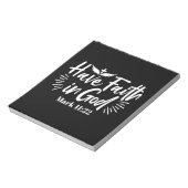 Religieuze kunst: Heb vertrouwen in God Schriftont Notitieblok (Linkerzijde)