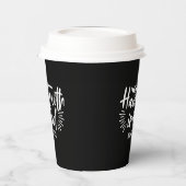 Religieuze kunst: Heb vertrouwen in God Schriftont Papieren Bekers (Links)