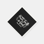 Religieuze kunst: Heb vertrouwen in God Schriftont Servet (Hoek)