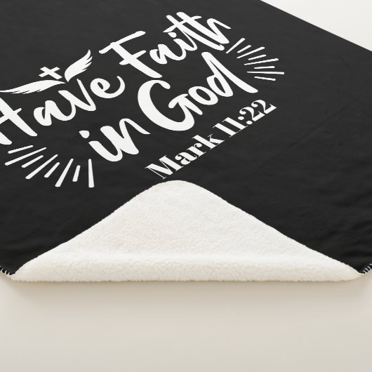 Religieuze kunst: Heb vertrouwen in God Schriftont Sherpa Deken (3/4)
