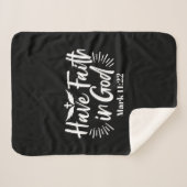 Religieuze kunst: Heb vertrouwen in God Schriftont Sherpa Deken (Voorkant (horizontaal))