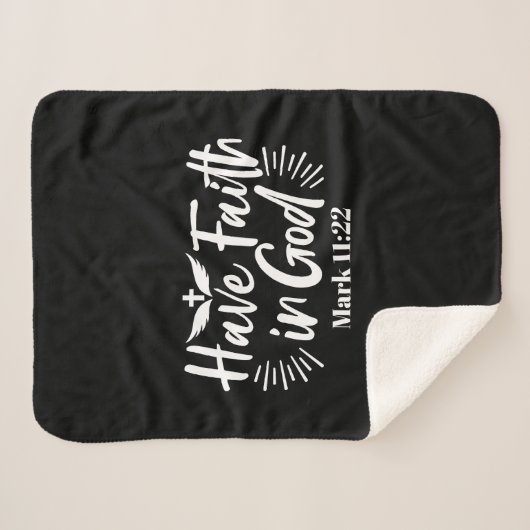 Religieuze kunst: Heb vertrouwen in God Schriftont Sherpa Deken (Voorkant (horizontaal))