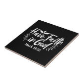 Religieuze kunst: Heb vertrouwen in God Schriftont Tegeltje (Zijkant)