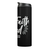 Religieuze kunst: Heb vertrouwen in God Schriftont Thermosbeker (Geroteerd rechts)