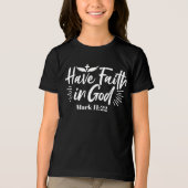 Religieuze kunst: Heb vertrouwen in God Schriftont Tri-Blend Shirt (Voorkant)