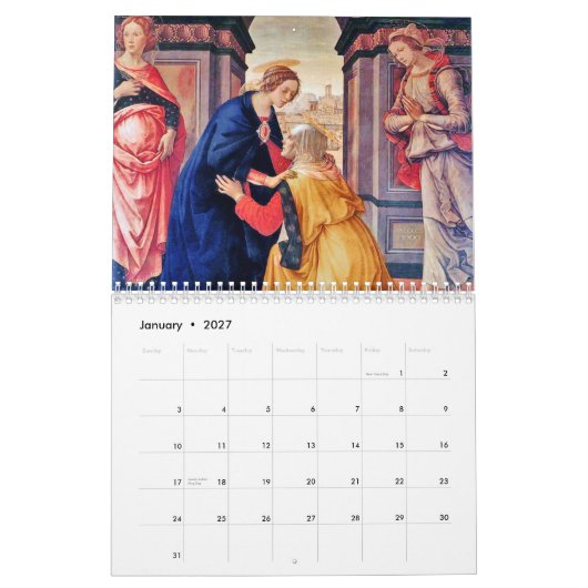 Religieuze kunst kalender (Jan 2027)