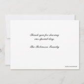 Religieuze lamp, kruis, blauwe Floral fotokaart Bedankkaart (Achterkant)