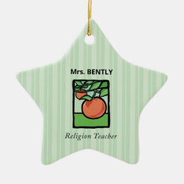 Religieuze leraar Dank je, Apple Keramisch Ornament