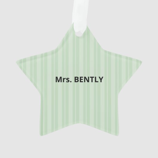 Religieuze leraar Dank je, Apple Ornament (achterkant)