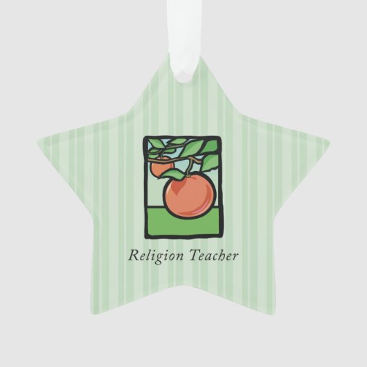 Religieuze leraar Dank je, Apple Ornament (voorkant)