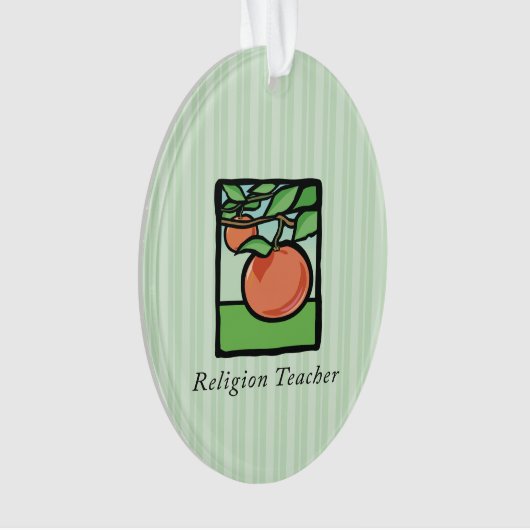 Religieuze leraar Dank je, Apple Ornament (voorkant)