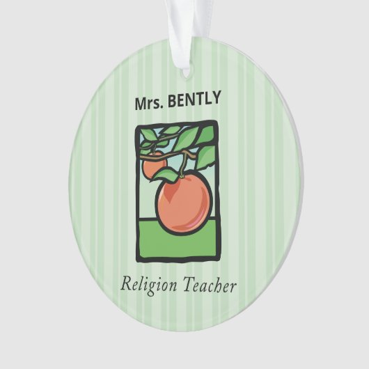 Religieuze leraar Dank je, Apple Ornament (voorkant)