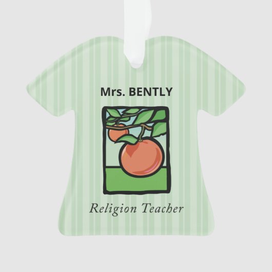 Religieuze leraar Dank je, Apple Ornament (voorkant)