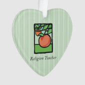 Religieuze leraar Dank je, Apple Ornament (voorkant)