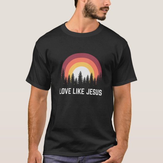 Religieuze liefde zoals Jezus Christelijk T-shirt (Voorkant)