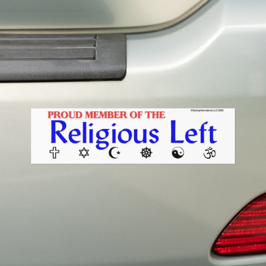 Religieuze linkse Bumpersticker (Op auto)
