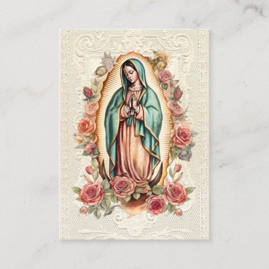 Religieuze Maagd Maria begrafenis Guadalupe Plaatskaartje (Voorkant)