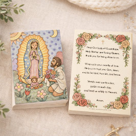 Religieuze Maagd Maria Guadalupe Katholieke Gebed Visitekaartje