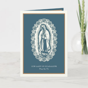 Religieuze Maagd Maria Guadalupe Spaanse Feestdag  Kaart