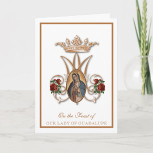 Religieuze Maagd Maria Guadalupe Spaanse Feestkaar Kaart