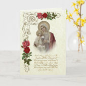 Religieuze Maagd Maria Jezus Eerste Heilige Commun Kaart (Gele Bloem)