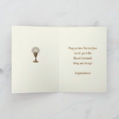 Religieuze Maagd Maria Jezus Eerste Heilige Commun Kaart (Binnen)