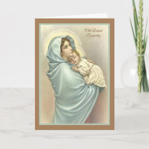 Religieuze Maagd Maria Jezus Katholieke Condoleanc Kaart