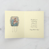 Religieuze Maagd Maria Jezus Katholieke Moederdag Feestdagen Kaart (Binnen)